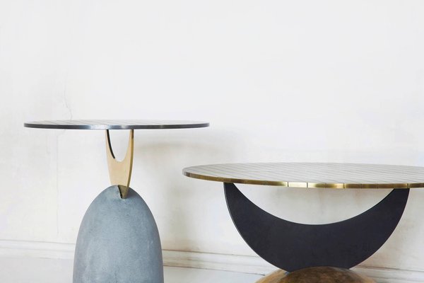 half moon lamp table