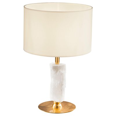 selenite table lamp