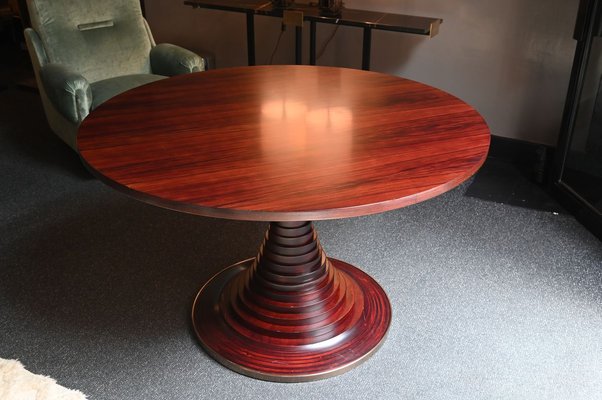 Rosewood Model 180 Round Dining Table, Red Wood Round Dining Table