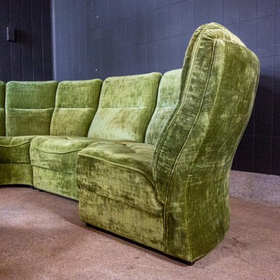 Vintage Velvet Modular Corner Sofa With Armchair Set 1970s For Sale At Pamono