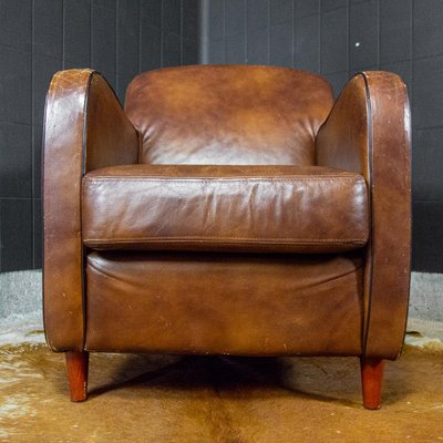 Vintage Brown Leather Armchair For Sale At Pamono