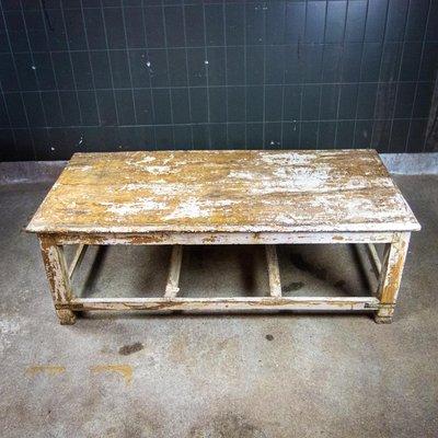 White Wood Weathered Side Table For Sale At Pamono