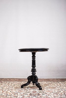 Antique Black Tropico Iron Side Table 