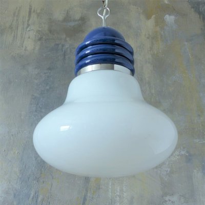Italian Glass Bulb Shaped Ceiling Lamp, Light Bulb Shaped Lamp