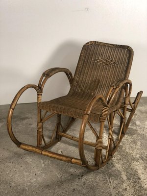 Antique Rattan Rocking Chair 1900s For Sale At Pamono Antique Rattan Rocking Chair 1900s For Sale At Pamono