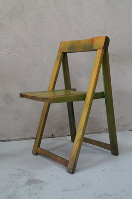 Italian Wooden Folding Chairs By Aldo Jacober For Alberto Bazzani 1960s Set Of 2 For Sale At Pamono