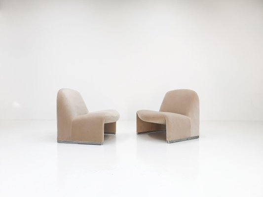 Velvet Alky Chairs By Giancarlo Piretti For Castelli 1970s Set Of 2 For Sale At Pamono