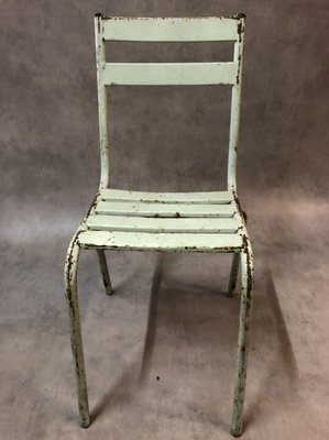 Table de jardin bistrot et 4 chaises pliantes en acier gris | Leroy Merlin