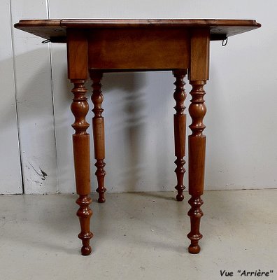 Small Antique Solid Walnut Drop Leaf, Antique Small Side Tables