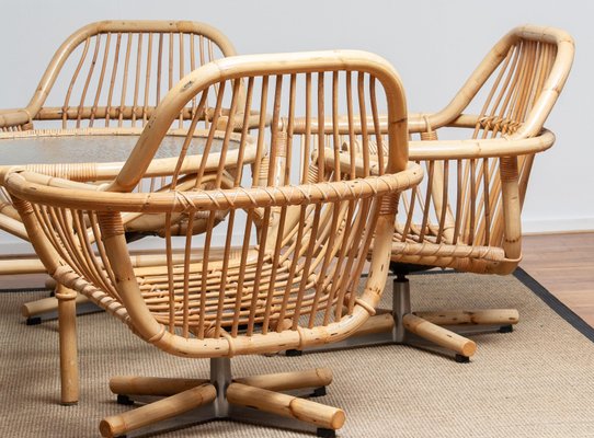 Rattan Garden Or Lounge Swivel Chairs Coffee Table Set 1960s Of 6 En Vente Sur Pamono - Rattan Chairs And Coffee Table Rattan Garden Or Lounge Swivel Chairs Coffee Table Set 1960s Of 6 En Vente Sur Pamono - Rattan Chairs And Coffee Table
