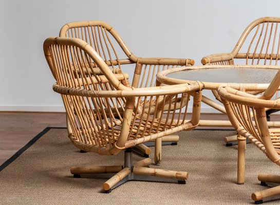 Rattan Garden Or Lounge Swivel Chairs Coffee Table Set 1960s Of 6 En Vente Sur Pamono - Rattan Chairs And Coffee Table Rattan Garden Or Lounge Swivel Chairs Coffee Table Set 1960s Of 6 En Vente Sur Pamono - Rattan Chairs And Coffee Table