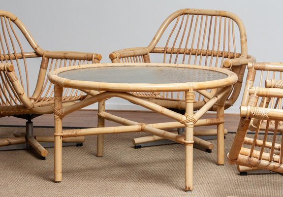 Rattan Garden Or Lounge Swivel Chairs Coffee Table Set 1960s Of 6 En Vente Sur Pamono - Rattan Chairs And Coffee Table Rattan Garden Or Lounge Swivel Chairs Coffee Table Set 1960s Of 6 En Vente Sur Pamono - Rattan Chairs And Coffee Table