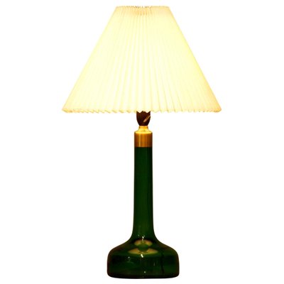 Scandinavian Green Glass Table Lamp Glass Table Lamps by Holmegaard Denmark