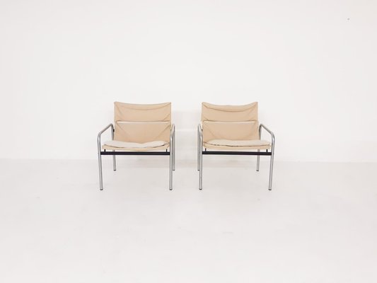 Canvas And Metal Ultrex Lounge Chairs By Just Meijer For Kembo The Netherlands 1970s Set Of 2 For Sale At Pamono