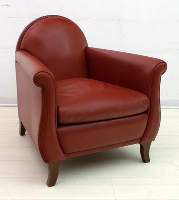 Leather Model Lyra Lounge Chairs By Renzo Frau For Poltrona Frau 1930s Set Of 2 For Sale At Pamono