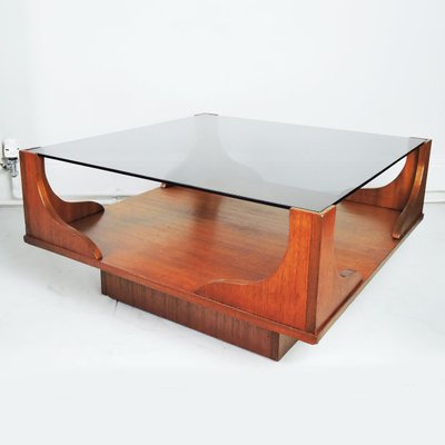 Vintage Wooden Square Coffee Table 1960s For Sale At Pamono