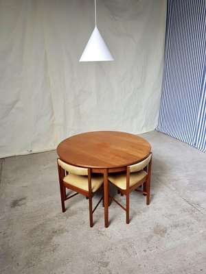 Mid Century Space Saver Dining Table Chairs Set From Mcintosh Set Of 5 Bei Pamono Kaufen
