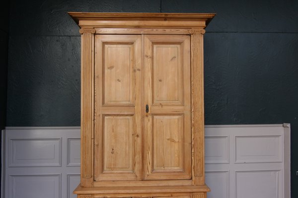 19th Century Pine Bookcase Cabinet For, 14 Wide Bookcase With Doors