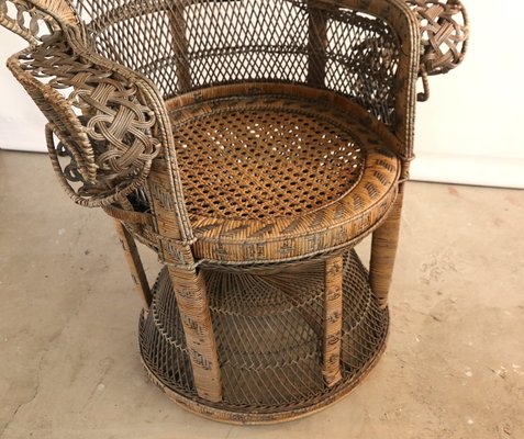 Large back wicker chair deals