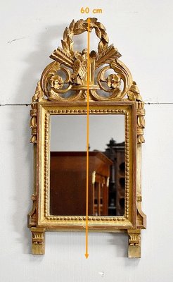 Specchio piccolo in stile Luigi XVI antico in legno dorato in vendita su  Pamono