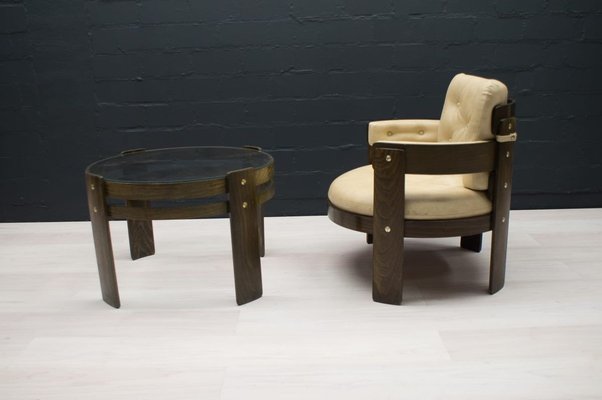 Mid Century Armchair And Side Table Set 1960s For Sale At Pamono