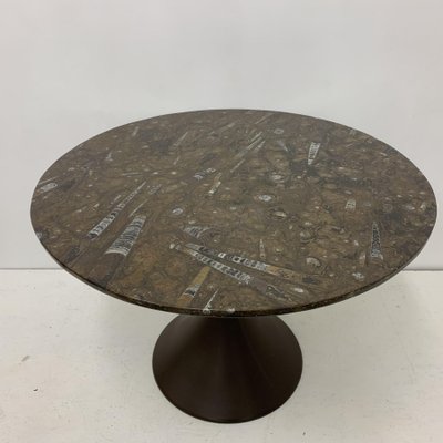 Diabolo Dining Table With Fossils Stone, Fossil Stone Coffee Table Australia