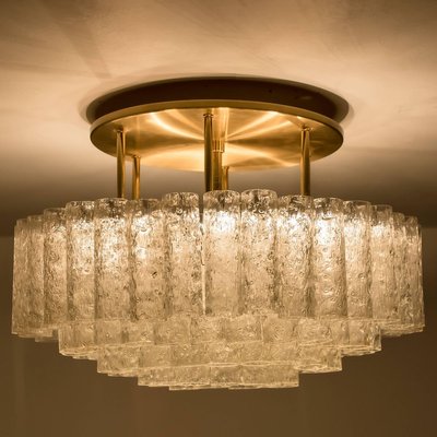 Pair of 1960s Staff Leuchten Large 3 Pendant Chandeliers Pair of 1960s Staff Leuchten Large 3 Pendant Chandeliers
