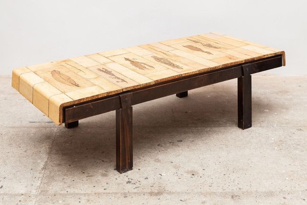 French Rectangular Ceramic Tiled Coffee Table By Roger Ca For Vallauris 1970s At Pamono - 70s Style Tiled Coffee Table French Rectangular Ceramic Tiled Coffee Table By Roger Ca For Vallauris 1970s At Pamono - 70s Style Tiled Coffee Table