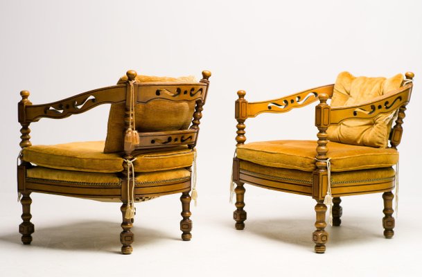 Gallery Collection Armchairs from Giorgetti, 1975s, Set of 2 for sale at Pamono
