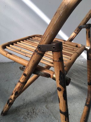 Lot De 6 Chaises Vintage En Aluminium Style Bambou - Années 50 - Pour Intérieur Et Extérieur
