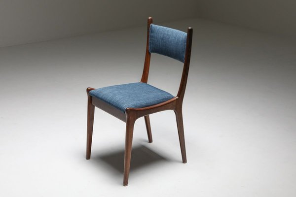 Mid Century Wenge and Cherry Dining Chairs 1960s Set of 8