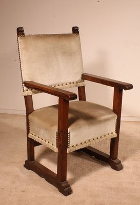 Walnut Arm Chair, Spanish Walnut Arm Chair, Spanish