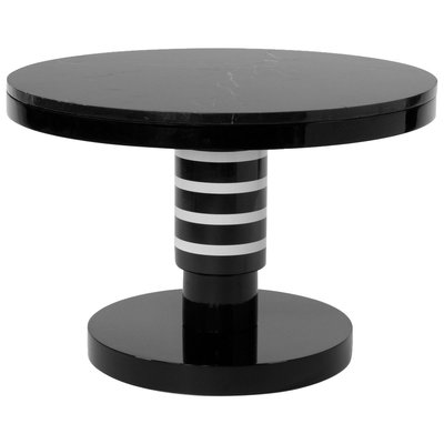 Marble Coffee Table By Eric Willemart, Small Black Lacquer Coffee Table