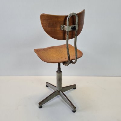 Mid Century Industrial Adjustable Swivel Drafting Desk Chair 1950s For Sale At Pamono