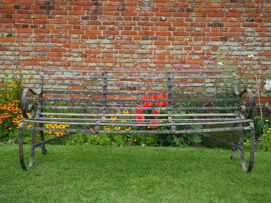 Antique Wrought Iron 4 Seater Garden Bench For Sale At Pamono