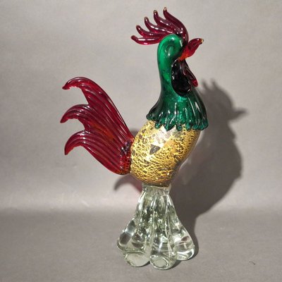 20cm Glassfigure glass chicken rooster figure italian murano antique style 