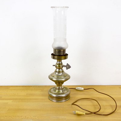 antique silver table lamp