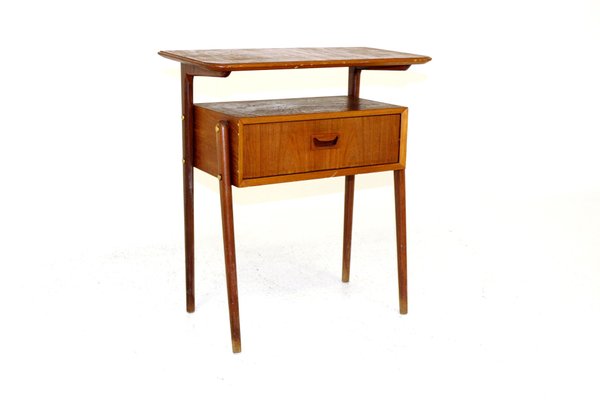 Swedish Teak And Beech Nightstand 1960s For Sale At Pamono