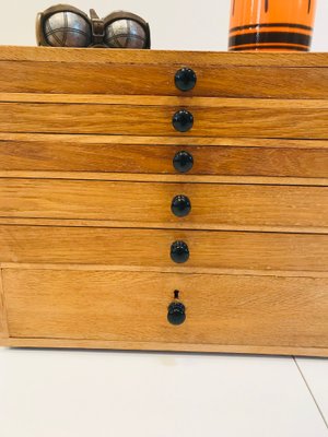 Small Vintage Dutch Oak Dentists Storage Cabinet With Drawers 1960s For Sale At Pamono
