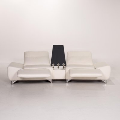 White Leather 2 Seat Relax Function Sofa From Mondo For Sale At Pamono