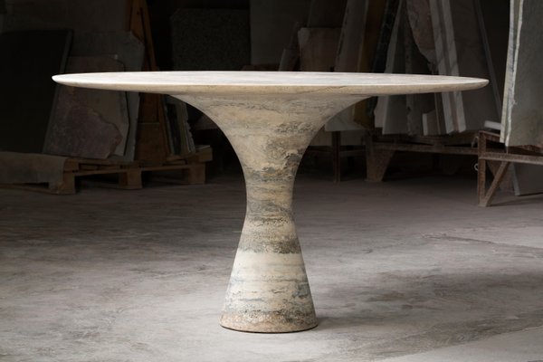 Travertino Silver Refined Marble Dining, How Much Is A Marble Dining Table