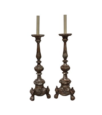 silver table lamps set of 2
