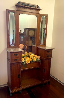 Art Deco Dressing Table with Mirror and Drawers 1920s for sale at