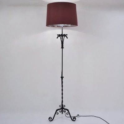 Vintage French Iron Floor Lamp With, French Style Floor Lamps