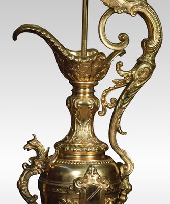 Antique Gilt Metal Medici Urn Table, Antique Brass Urn Table Lamp