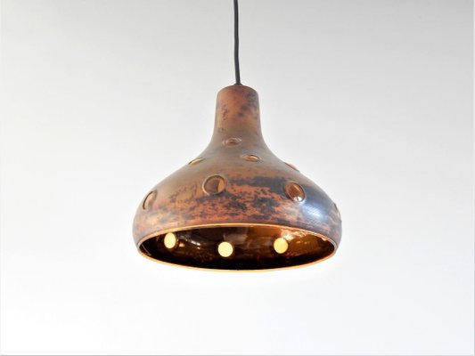 mid century glass pendant light