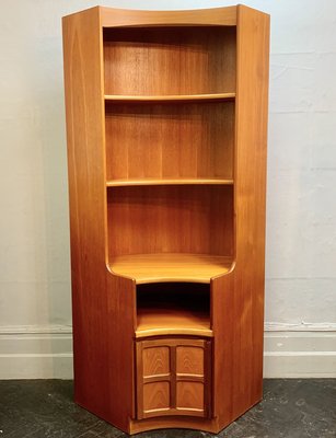 Large Vintage Corner Shelf From Nathan, Large Wooden Corner Bookcases Uk