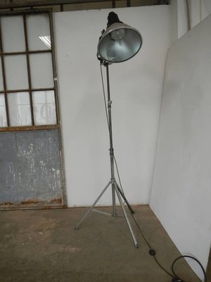Vintage Italian Industrial Tripod Floor, Chicago Tripod Floor Lamp Black And Silver