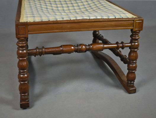 Antique French Walnut Bobbin Turned Nursing Chair or Side Chair