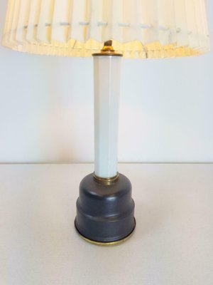 Large Vintage Danish Modern Table Lamp, Classic Library Floor Lamp